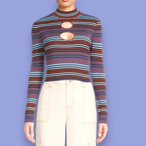 Madden NYC' Junior’s Cut-Out Sweater. Curve-hugging, super soft and cute. NWT.